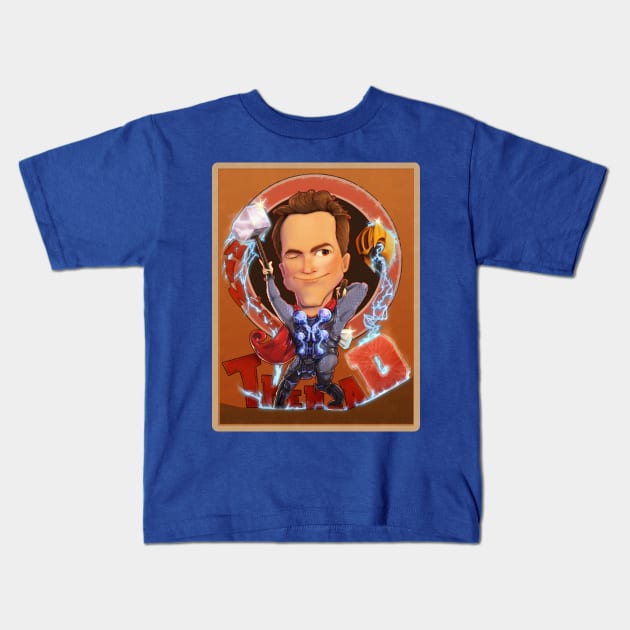 ryan reynolds thor Kids T-Shirt by okolo1